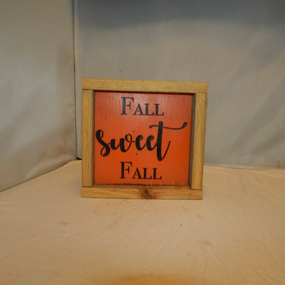 ๐ "Fall Sweet Fall" Framed Rustic Wood Sign - Picture 3 of 4